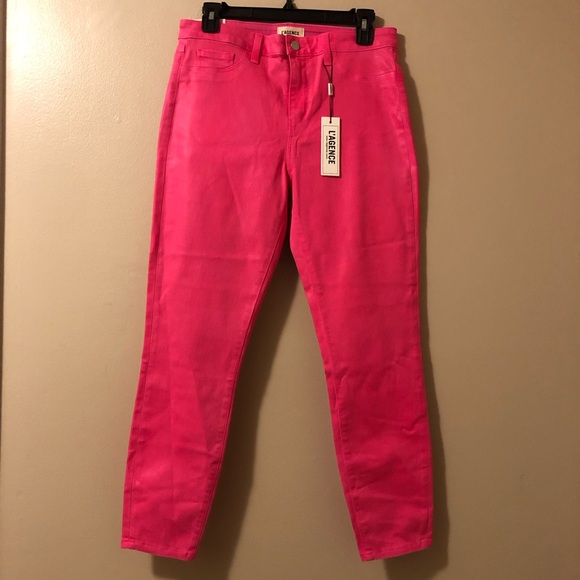 NWT L’AGENCE Margot HR Coated Rose Skinny Jeans,Size-30 - Picture 6 of 17